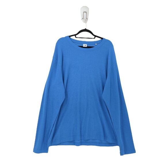 NN07 Men XXL Kurt Tee Blue Coral No Nationality Long Sleeve Cotton Modal Jersey - Picture 1 of 7